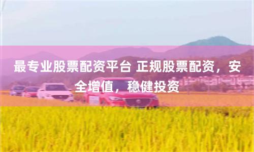 最专业股票配资平台 正规股票配资，安全增值，稳健投资